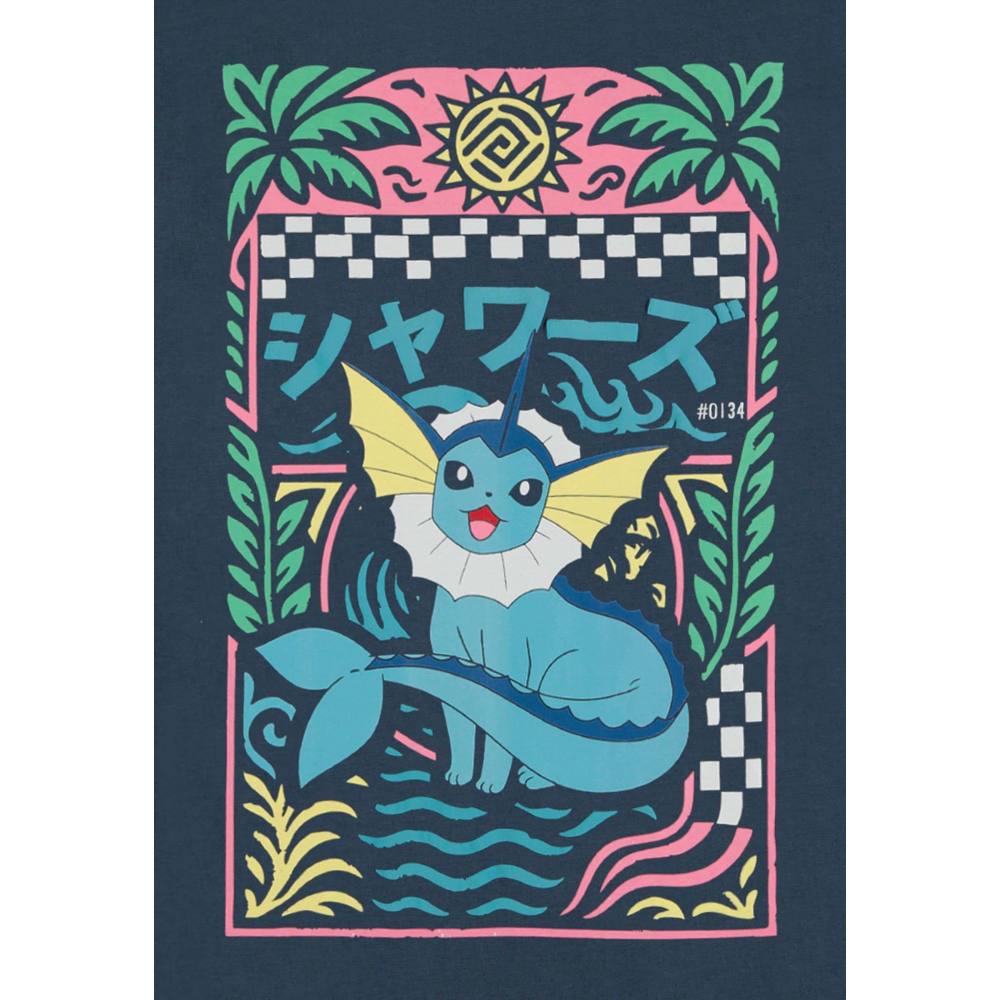 Pokémon - Vaporeon (Loose fit) Tshirt Homme - Bleu foncé